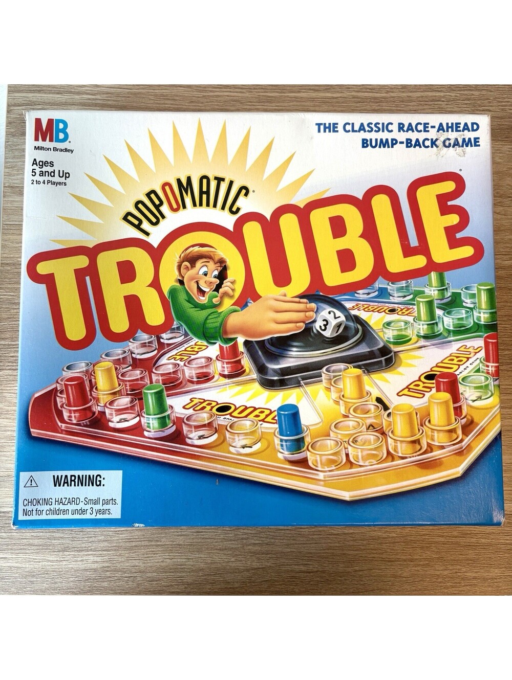 1986 Pop O Matic Trouble Board Game Complete Milton Bradley MB 4658 Vintage